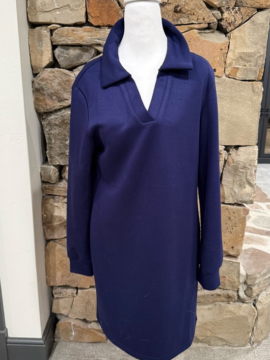 Wiholl Dresses & Skirts - NWOT Classic Navy Long-Sleeve Polo V-Neck Dress